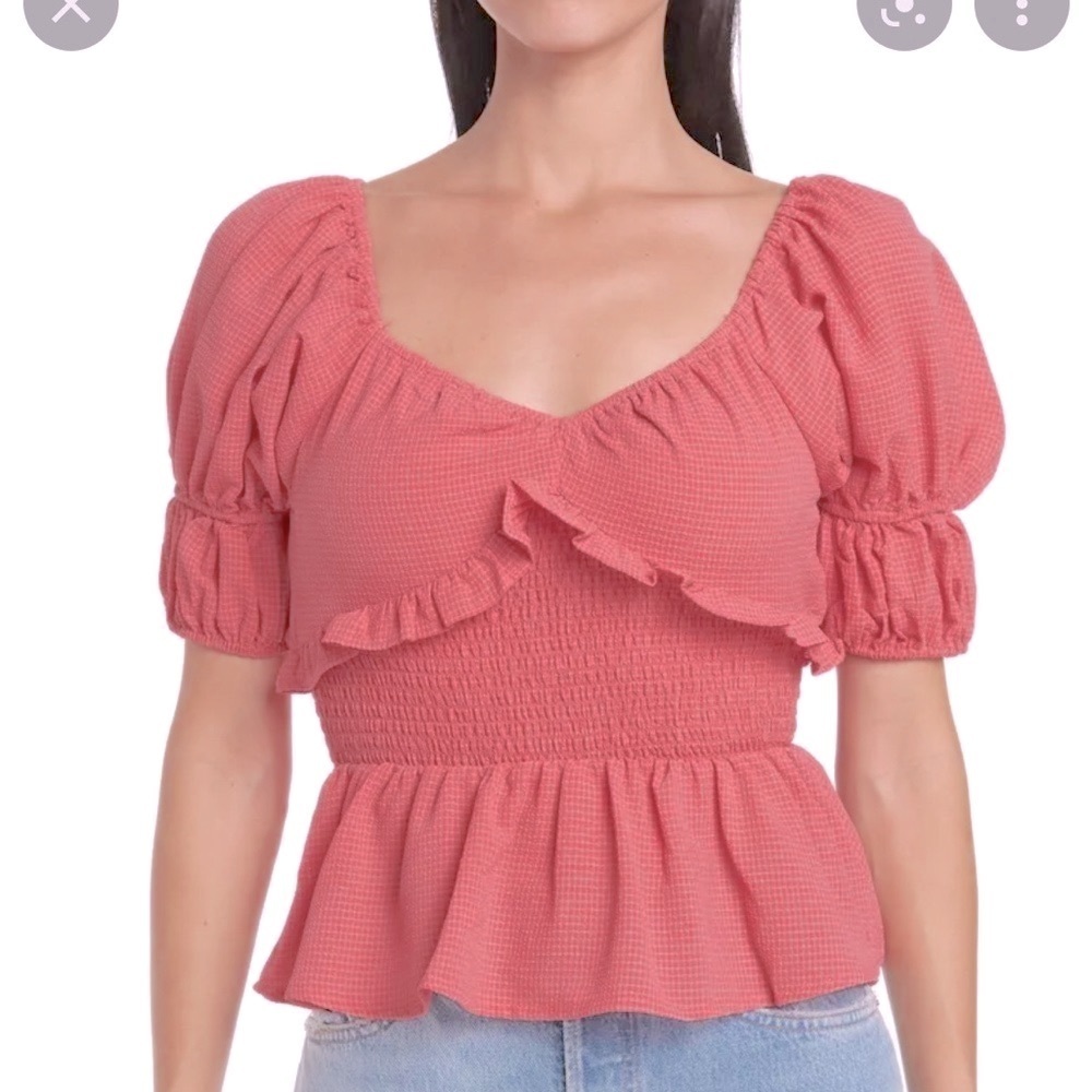 NWT Ruffle Crop Top - Picture 2 of 6